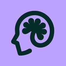 The logo for the company Brainkind, on a purple background